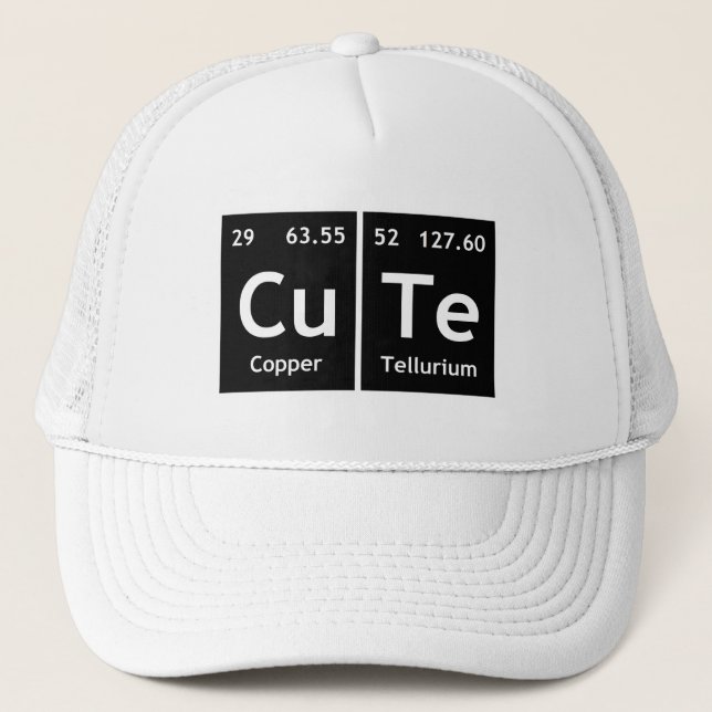 Casquette Symbole mignon d'élément de mots de Tableau (Devant)