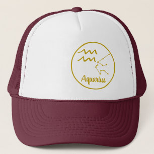 Casquette SYMBOLE Zodiaque Aquarius Étoile Signal Anniversai