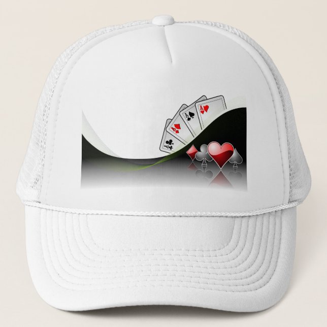 Casquette Symboles de cartes et de casino de tisonnier (Devant)