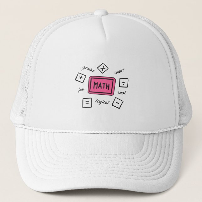 Casquette Symboles mathématiques élèves et parents (Devant)
