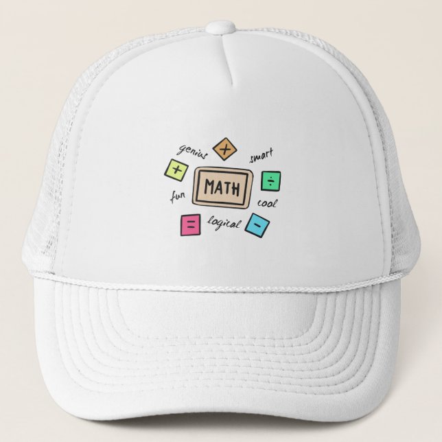 Casquette Symboles mathématiques pour les élèves et les pare (Devant)