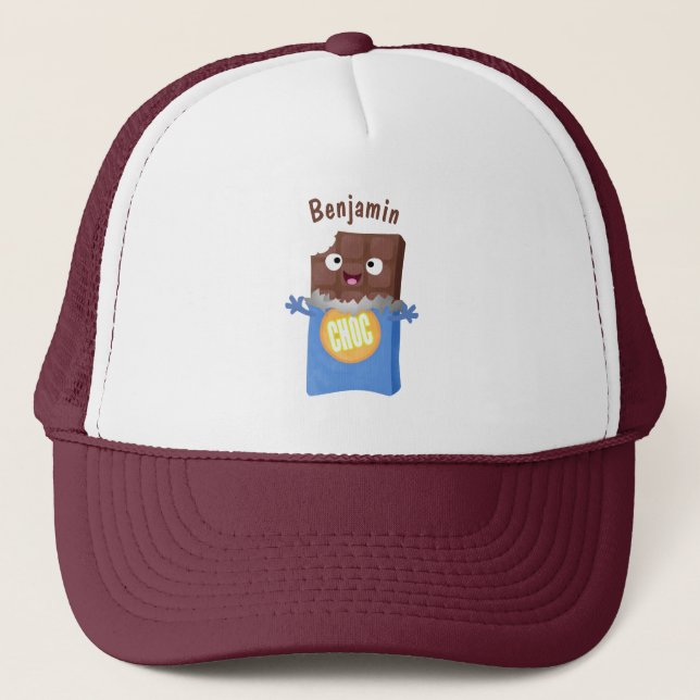 Casquette Sympa chocolat chocolat bonbon bar personnage de d (Devant)