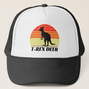 Casquette T-Rex Deer Tyrannosaurus Kangaroo - Coucher de sol