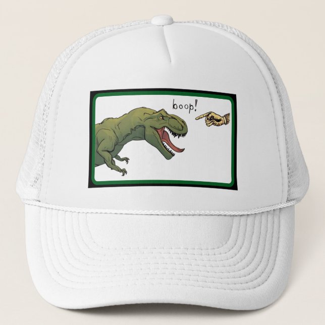 Casquette T-Rex Dinosaur Boop Tyrannosaurus Baseball Vert (Devant)