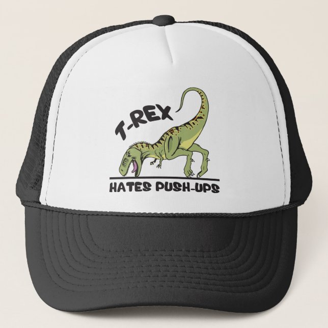 Casquette T-Rex Hates Push-Ups (Devant)