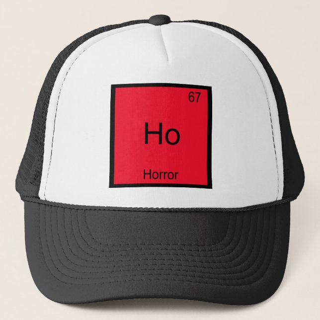 Casquette T-shirt avec le symbole de l'élément chimique drôl (Devant)