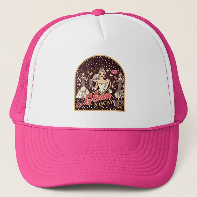 Casquette T-shirt de l'équipe de glam rétro (Devant)