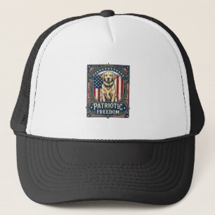 Casquette T-shirt graphique vectoriel de Retriever doré patr