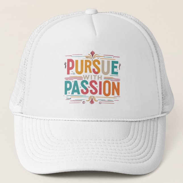 Casquette T-shirt inspiré "Poursuivre avec passion" - Carbur (Devant)
