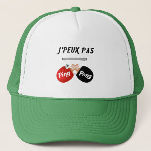 Casquette T-shirt  J'peux pas j'ai ping-pong