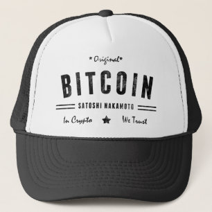 Casquette T-shirt original de logo de Bitcoin Satoshi crypto