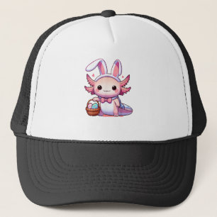 Casquette T-Shirt Pâques Axolotl Oreilles de Lapin Œufs