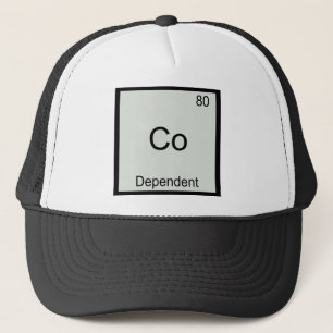 Casquette T-shirt symbole d'élément de chimie drôle co-dépen