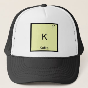 Casquette T-Shirt symbole d'élément de chimie drôle Kafka K
