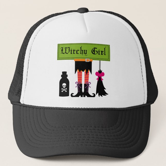 Casquette T-shirts et cadeaux d'Halloween Witchy Girl (Devant)