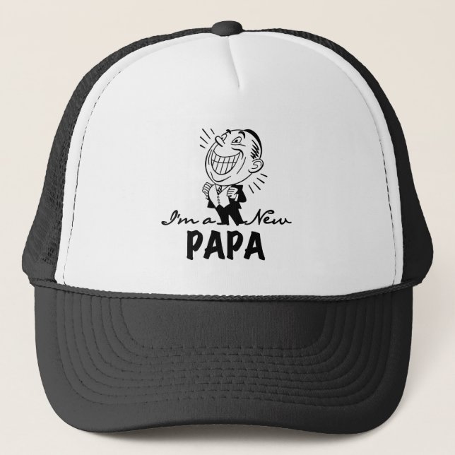 Casquette T-shirts et cadeaux pour papa nouveau souriant (Devant)