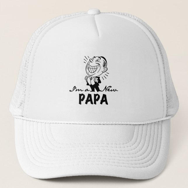 Casquette T-shirts et cadeaux pour papa nouveau souriant (Devant)