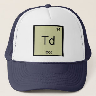 Casquette Table périodique de l'élément de chimie de nom