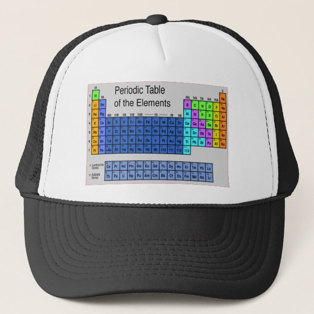 Casquette Tableau périodique de la Science des cadeaux (Devant)