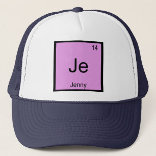 Casquette Tableau périodique d'élément nommé de chimie d