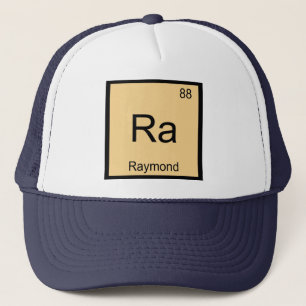 Casquette Tableau périodique d'élément nommé de chimie de
