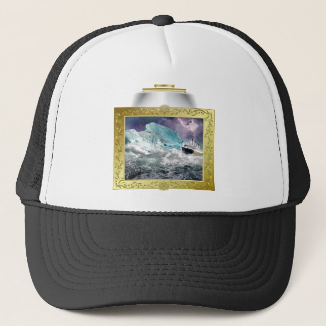 Casquette Tableau Titanic et Iceberg RMS (Devant)