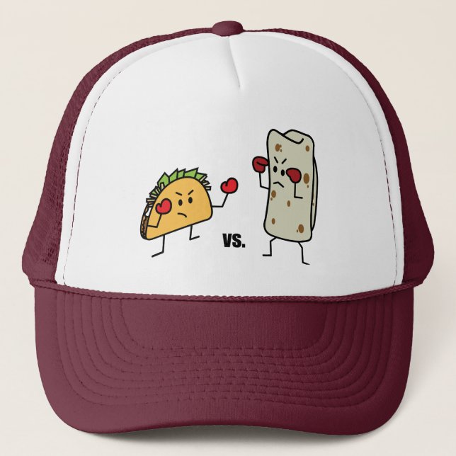 Casquette Taco contre le burrito (Devant)