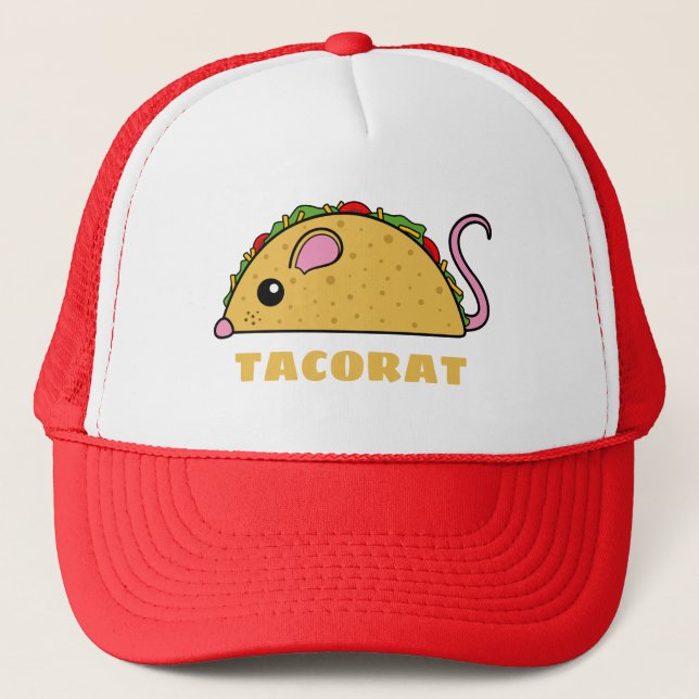 Casquette Taco Rat Texte Trucker Chapeau (Devant)