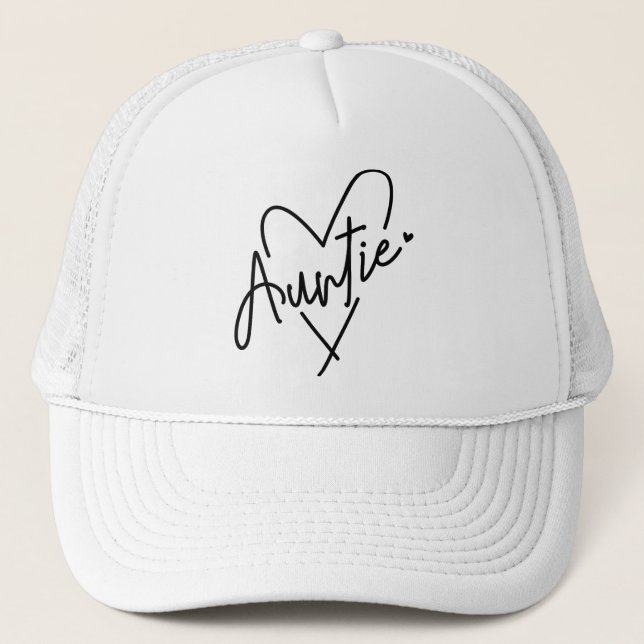 Casquette Tante Coeur | Cadeaux pour la Tante | (Devant)