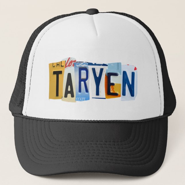 Casquette Taryen Licence Plate Hat (Devant)