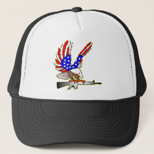 Casquette Tatouage d'Eagle Ar-15 M16 de drapeau américain