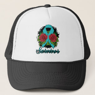 Casquette Tatouage grunge rose de survivant de PTSD