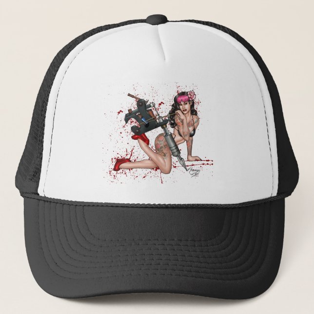 Casquette tatoué de fille (Devant)