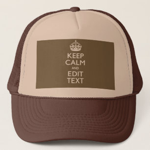 Casquette Taupe Gardez Le Calme Et Votre Texte Facilement