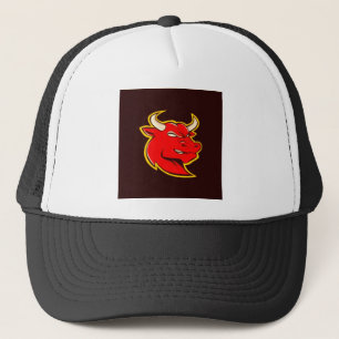 Casquette taureau rouge