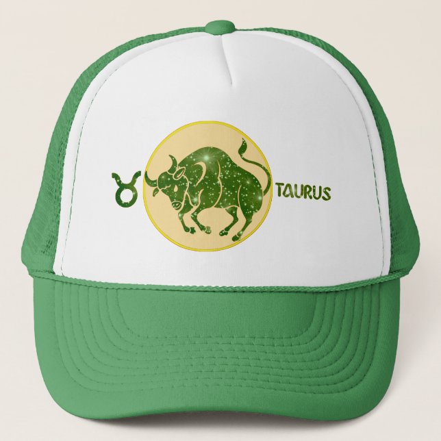 Casquette Taurus Emerald Designer Modern Trucker Hat (Devant)