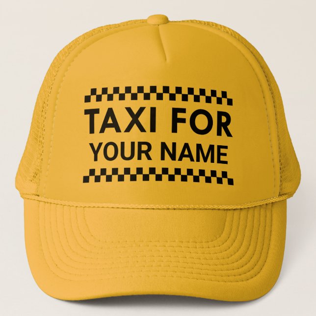 Casquette Taxi Pour Votre Nom (Devant)