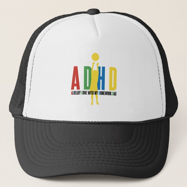 CASQUETTE TDAH DÉJÀ FAIT AVEC MON PÈRE DE TRAVAIL À LA MAISO (Devant)