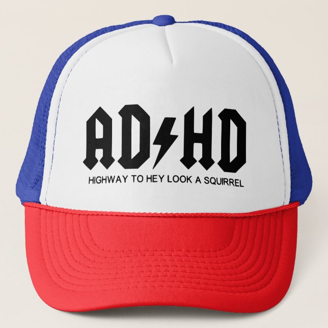 Casquette TDAH Funny - Autoroute vers (Devant)