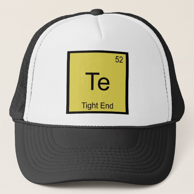 Casquette Te - Symbole d'élément de chimie de bout droit Foo (Devant)