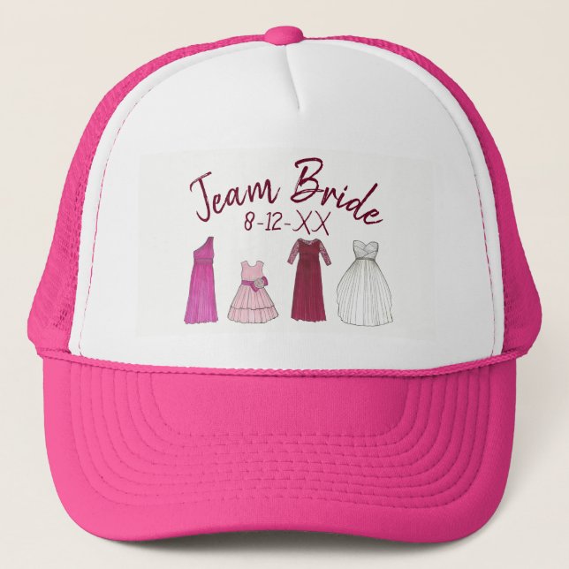Casquette Team Bride Fête des mariées Bachelorette (Devant)