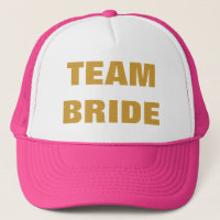 Team Bride Gold Hot Pink
