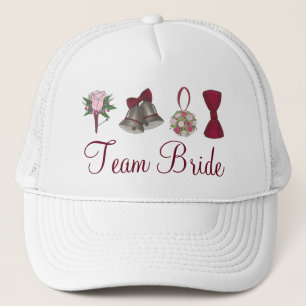 Casquette TEAM BRIDE Mariage Bells Rose Bride Party
