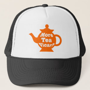 Casquette Teapot - Plus de thé Vicar ? - Orange et blanc