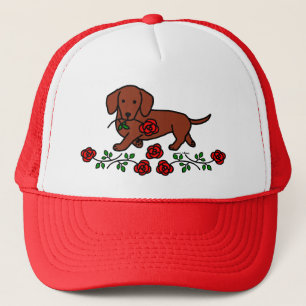 Casquette Teckel et une bande dessinée de fleur