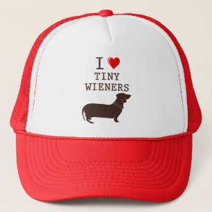 Casquette Teckel minuscule de saucisse d'amour drôle d'I