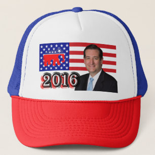 Casquette Ted Cruz 2016 - Drapeau et éléphant américains