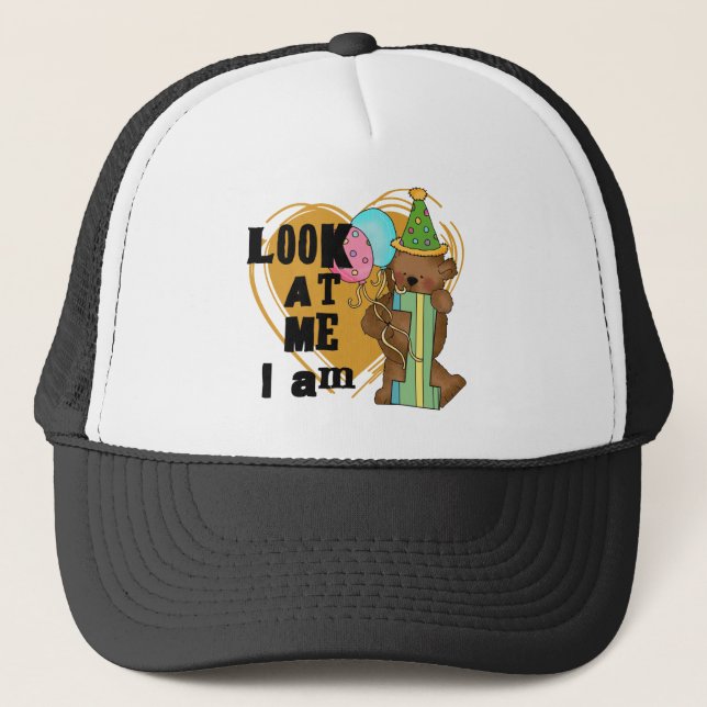 Casquette Teddy Bear I'm 1 Anniversaire T-shirts et cadeaux (Devant)