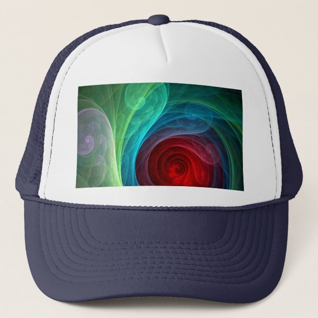 Casquette Tempête rouge Floral Art moderne Abstrait Motif co (Devant)