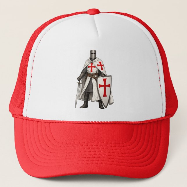 Casquette Templar Knight Crusader Trucker Hat (Devant)